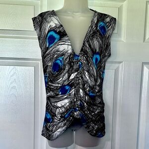 Three Pink Hearts Trixxi ruched top Peacock